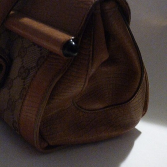 Gucci Guccissima print canvas/leather Bullet Bag! - Picture 6 of 8